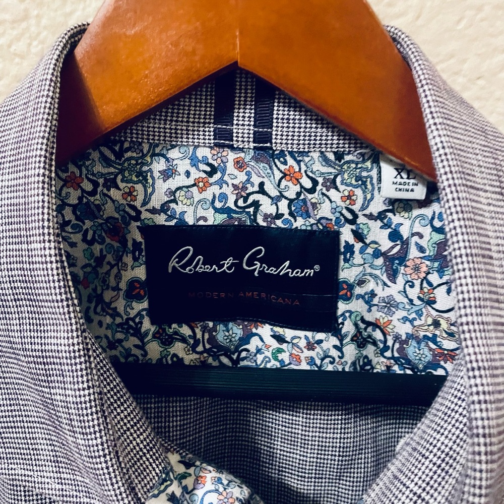 Year old never worn Robert Graham Collared, short sleeve shirt